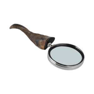 Lente d'ingrandimento con manico in corno di bufalo per decorazioni casa e ufficio - Product Image 2