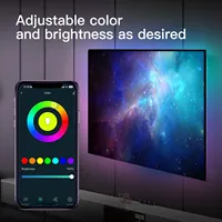 Kit d'éclairage intelligent WiFi MOES Tuya pour téléviseur, rétroéclairage HDMI 2.0, synchronisation, bande LED, contrôle vocal Alexa et Google Assistant