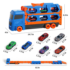 <span class=keywords><strong>Transporteur</strong></span> de camion de transport de <span class=keywords><strong>jouet</strong></span> de voiture de fente d'enfants avec 6 voitures moulées sous pression - Product Image 3