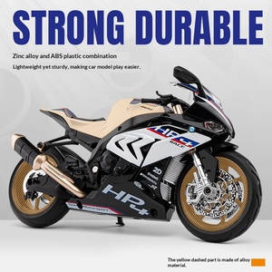 โมเดลรถมอเตอร์ไซค์ BMW HP4 ไดแคสต์ ขนาด 1:12 พร้อมเสียงและไฟ ล้อหน้าบังคับเลี้ยวได้ วัสดุโลหะผสม - Product Image 2