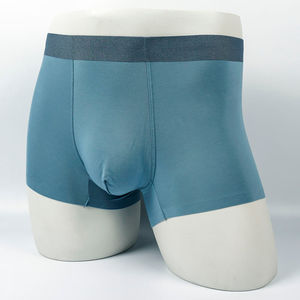 Ropa interior de algodón para hombre, gran oferta del fabricante 2024, Calzoncillos Bóxer sexis de Color sólido, transpirables y con estampado de logotipo personalizado - Product Image 5