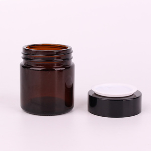 10Ml 30Ml 50Ml 110Ml <span class=keywords><strong>210Ml</strong></span> Hổ Phách <span class=keywords><strong>Glass</strong></span> Jar Với Nắp Màu Đen Màu Nâu Thủy Tinh <span class=keywords><strong>Container</strong></span> Với Nắp - Product Image 5