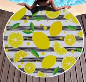 <span class=keywords><strong>Serviette</strong></span> <span class=keywords><strong>de</strong></span> couverture <span class=keywords><strong>de</strong></span> plage ronde <span class=keywords><strong>licorne</strong></span> imprimée ananas Hello Summer - Product Image 2