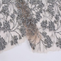 Chine Fournisseur de Tissu de Paillettes De Broderie De Perles Robe De Mariée En Tissu