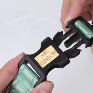 छोटे मध्यम कुत्तों के लिए ठोस एंटी-एस्केप नायलॉन कुत्ते कॉलर पट्टा सेट क्रॉस-बॉर्डर डिज़ाइन - Product Image 5