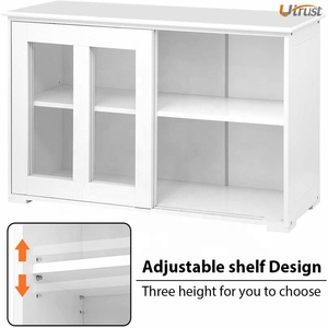 <span class=keywords><strong>Mueble</strong></span> de Almacenamiento de Madera Tradicional Industrial Acolchado, Móvil y Seguro, Mesa Auxiliar de Sofá, Estante de <span class=keywords><strong>Cocina</strong></span> <span class=keywords><strong>Estrecho</strong></span> con 2 Puertas Extraíbles - Product Image 3