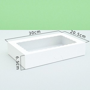 Hot Bán Trắng Có Thể Gập Lại Bánh Sinh Nhật Hộp Nướng Món Tráng Miệng Inch Bánh Bao Bì Với Nắp Dùng Một Lần Bao Bì Hộp - Product Image 3