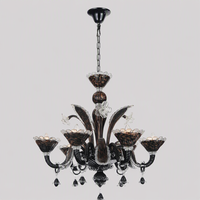 Lustre en verre soufflé à la main de style Murano, luminaire suspendu décoratif en verre artistique pour salle à manger de villa