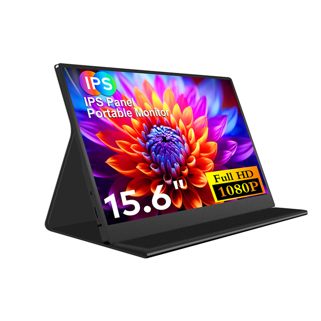 15.6 Inch IPS Portable Monitor with Type C Connection 1 Cable 1080p Touch Screen Built-in Speakers for Laptop