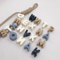 Perles acryliques alphabet à grand trou de couleur foncée, à traverser, pour la fabrication de bracelets de téléphone DIY, pendentifs faits main, fournitures de bijoux en gros