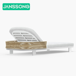 Chaises longues d'extérieur en aluminium, lit de jour en métal, mobilier de patio, chaise longue de plage, lit de repos, mobilier d'extérieur, lit de soleil - Product Image 6