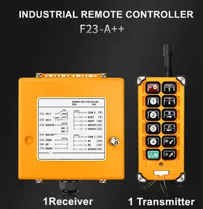 産業用リモコンF23 F23-BB AC/DC18V-65V 1送信機および1受信機ホイストクレーンワイヤレスリモートコントローラー