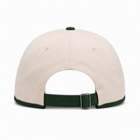 Casquette de baseball en sergé de coton ajustable et structurée à 6 panneaux avec patch en vinyle personnalisé motif feuille T&L pour la vente en gros