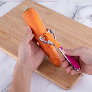 Éplucheur multifonctionnel de fruits et légumes en acier inoxydable, outil de cuisine pour éplucher les pommes, les pommes de terre et les melons, usage domestique - Product Image 3