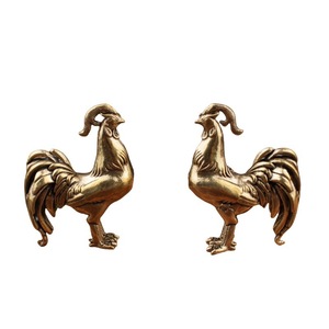 Brass Rooster Metal Craft <b>Ornament</b> Home Decoration Desktop Tea Pet Chinese New Year Gift - Product Image 5