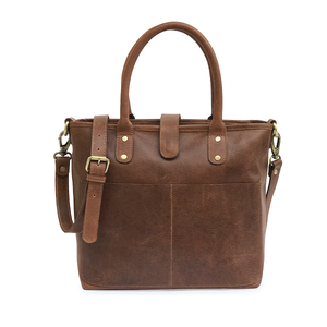 Sac à main pour femme en cuir véritable 100% Clean Line Contemporary, offrant un intérieur fonctionnel et une finition extérieure élégante - Product Image 1