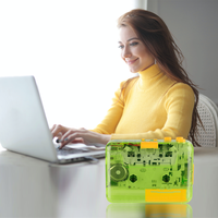 Baladeur stéréo vert transparent personnalisé Convertisseur audio MP3 Lecteur de cassettes
