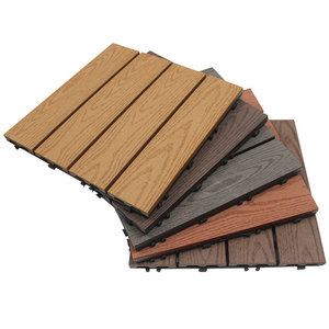 30x30cm <span class=keywords><strong>WPC</strong></span> tự cài đặt snap-Together tự làm gạch lát sàn cho sân ngoài trời & vườn lồng vào nhau cơ sở nhựa - Product Image 1