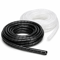 Tubo Espiral de Polietileno para Cables, Protector de Cables Flexible, Funda para Gestión de Cables para Hogar, Oficina, Automoción e Industria