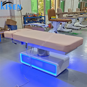 Kisen Popular Beauty Salon Furniture 3 Motors Facial <b>Bed</b> Dermatology Chair Pink Electric Massage Spa Custom <b>Lash</b> Extension <b>Bed</b> - Product Image 1