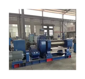 XK-560 two roll rubber mixing mill machine with stock blender