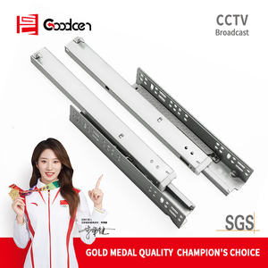 Goodcen 3 <span class=keywords><strong>Fold</strong></span> Channel <span class=keywords><strong>Push</strong></span> para abrir trilhos telescópicos ocultos Soft Close Undermount Escondido Gaveta <span class=keywords><strong>Slide</strong></span> - Product Image 4