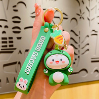 Porte-clés 3D personnalisé en PVC et silicone, pendentif en caoutchouc souple, figurine de dessin animé découpée, impression sur mesure, vente en gros, bracelet personnalisé, logo, breloque de sac