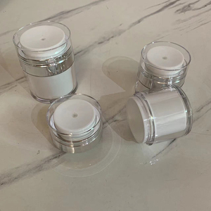 Hengjian bán buôn sang trọng 20g 30g 50g rỗng Bạc nhựa mỹ phẩm <span class=keywords><strong>container</strong></span> không có không khí bơm Acrylic Jar cho chăm sóc da mặt kem - Product Image 5