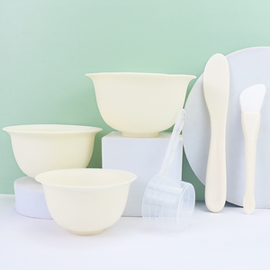 Ensemble de bols blancs écologiques et flexibles pour masque facial - Offre Spéciale Outils de beauté et de spa cosmétique, bol de mélange - Product Image 1