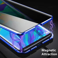 Coque de téléphone antichoc en aluminium avec protection intégrale 360° pour iPhone 11 12 13 14 15 16 17 Pro Max et verre trempé pour écran de confidentialité