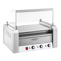 Offre Spéciale 9 rouleaux 24 Machine à rouleaux pour Hot-Dog amovible, Machine automatique pour Hot-Dog avec chauffe-chignon