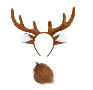 Ecoparty ciervo cuerno <span class=keywords><strong>cebra</strong></span> Toro Lobo oreja diadema cola Halloween conjunto adultos niños Cosplay <span class=keywords><strong>disfraz</strong></span> Navidad juego de rol disfraces - Product Image 3