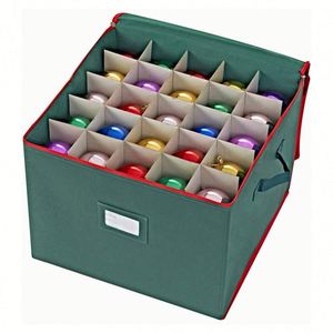 Fournitures de décoration de Noël en céramique pour les fêtes, accessoires, ornements, boules, boîte de rangement pour organisateur de Noël en plastique - Product Image 4