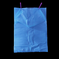 Sac d'emballage personnalisé en PE bleu de qualité alimentaire à ouverture facile avec soufflet latéral, thermoscellable, en boîte