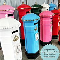 Kotak Pos Vintage Kustom NINI, Kotak Pos Jalanan London, Ornamen Kerajinan Pajangan, Kotak Pos Inggris Grosir, Perlengkapan Pernikahan