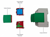 Protector Contra Sobretensiones Modular de Grado Industrial LEIHAO T2, AC/DC, 2 Polos, 80KA, 275V, Certificado CE EN61643-11, SPD para Sistema Solar