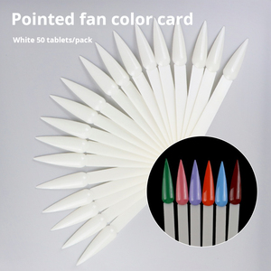50 pièces de présentoirs de couleurs pour faux ongles semi-couvrants, tableau de présentation de couleurs, outil de pratique et d'apprentissage pour la manucure et le nail art - Product Image 3