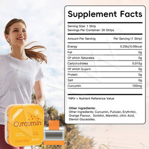Suplementos Vitamínicos para Adolescentes, Disolución Rápida, Sabor Naranja, Apoyo Inmunológico, Tiras Orales Disolubles, 30 Tiras/Botella - Product Image 2