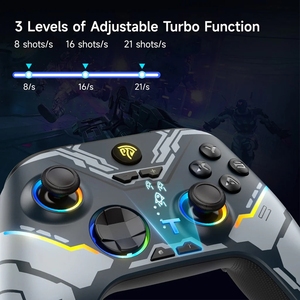 Control Inalámbrico <span class=keywords><strong>para</strong></span> Juegos EasySMX S10 Tri-Modo, Joysticks TMR, RGB, NFC, 1200mAh, Gamepad <span class=keywords><strong>para</strong></span> <span class=keywords><strong>Switch</strong></span>, PC, Android, iOS - Product Image 2