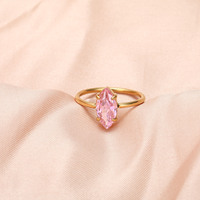 Bague œil de cheval en acier inoxydable doré pour femme, incrustée de zircone cubique, personnalisable, de haute qualité, vente en gros