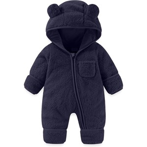 <span class=keywords><strong>Combinaison</strong></span> à capuche pour enfants, style européen et américain, été, <span class=keywords><strong>ours</strong></span>, fermeture éclair, couleur unie, vêtements d'escalade, nouveau-né, coton Shu, laine - Product Image 5