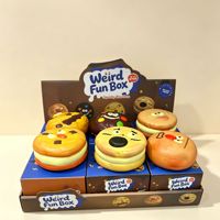 Креативные забавные игрушки-сквиши в виде печенья: коробка-сюрприз с забавными выражениями, медленно восстанавливающие форму, антистрессовые игрушки-фиджеты в виде печенья для снятия стресса