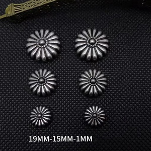 15mmm đinh tán kim loại đinh tán đinh tán đinh tán Punk da thủ công Túi vành đai quần áo giày tự làm phụ kiện may hoa cúc - Product Image 1