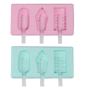 Homesun 4 cavités moule à crème glacée en Silicone moules à Popsicle réutilisables bricolage fait maison mignon dessin animé fruits crème glacée Popsicle Maker moule - Product Image 1