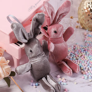 Velours coréen souhaitant pendentif éternel Bouquet poupée lapin sac à dos clé peluche jouet accessoires - Product Image 2
