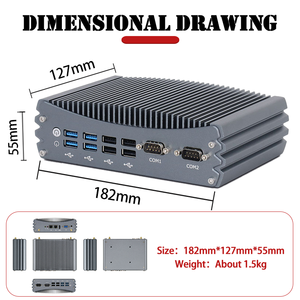 Ktb 422-8u mini máy tính để bàn máy tính không quạt công nghiệp máy vi tính 2lan 2com 8usb Giao diện hiển thị kép CPUi7-8665U thứ 7/I7-8560U - Product Image 3