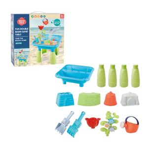 Tavola di acqua di sabbia giocattolo all'aperto attività del bambino Sandbox sensoriale <span class=keywords><strong>spiaggia</strong></span> tavolo da gioco 14 pz estate divertente gioco d'acqua per bambini giardino - Product Image 5