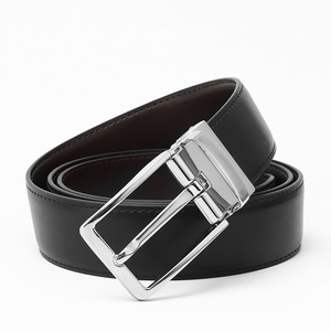 Personnalisé Double Face Réversible Boucle Ardillon Réglable Hommes Réversible Ceintures En <span class=keywords><strong>Cuir</strong></span> Véritable <span class=keywords><strong>Homme</strong></span> - Product Image 3