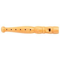 6 Holes Vertical Flute Wooden Short Clarinet Woodwind Musical Instrument Toy for Children Beginner