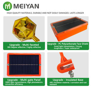 Ahuyentador de Aves Solar y Eólico Duradero con Luces Intermitentes Giratorias y Reflector Multicolor para Protección de Huertos y Cultivos - Product Image 2